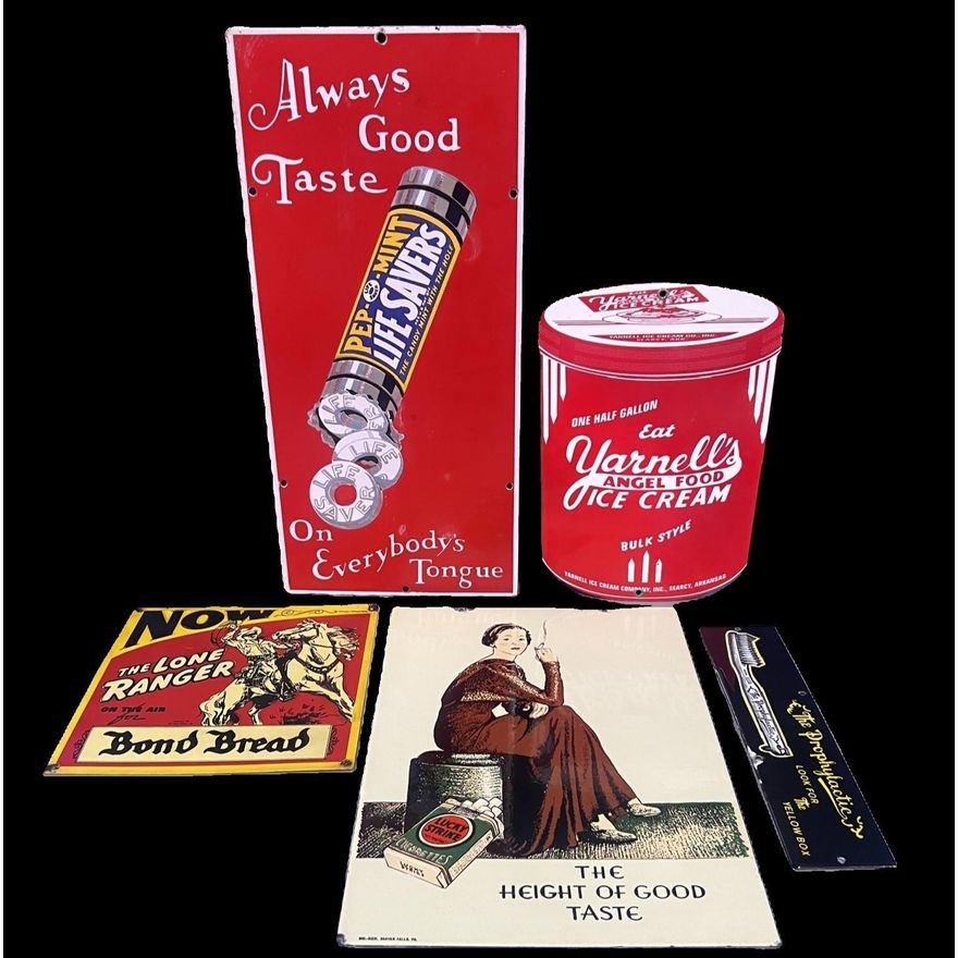 Live Saver Darnell's Lucky Strike Lone Ranger Sign (Age Unknown)