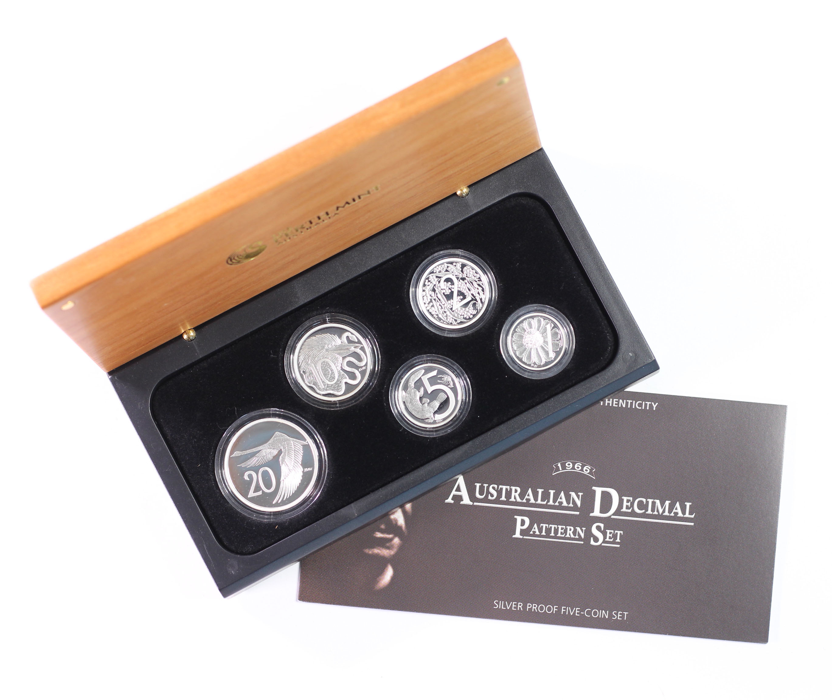 2009 Perth Mint Silver Proof 1966 5-Coin Decimal Pattern Set