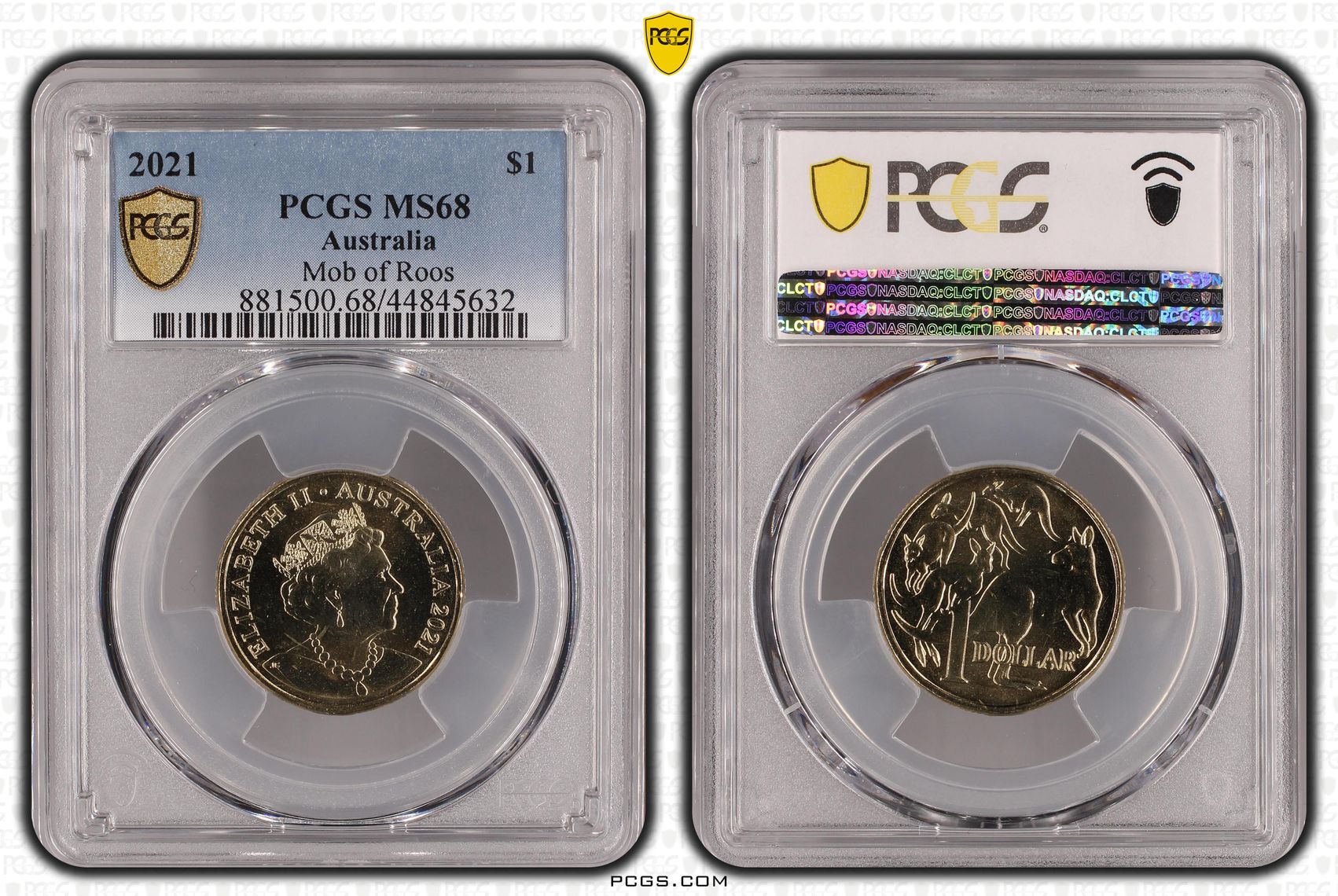 Elizabeth II, One Dollar, 2021, PCGS MS 68