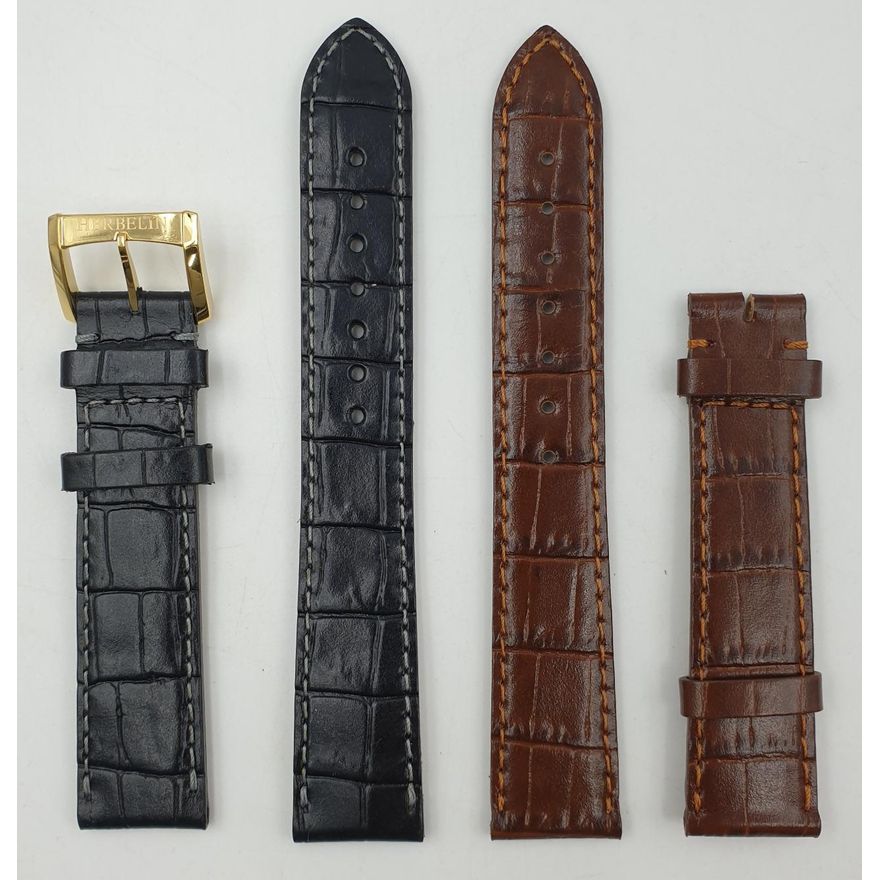 Michel Herbelin Leather Watch Straps X2 Kearns Auctions