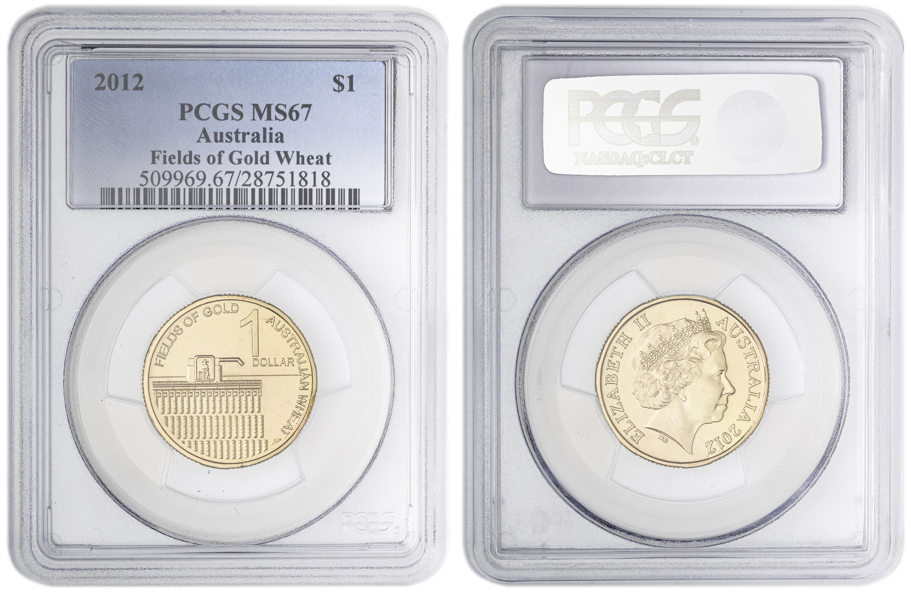 Fields of Gold Wheat , One Dollar, 2012, PCGS MS67