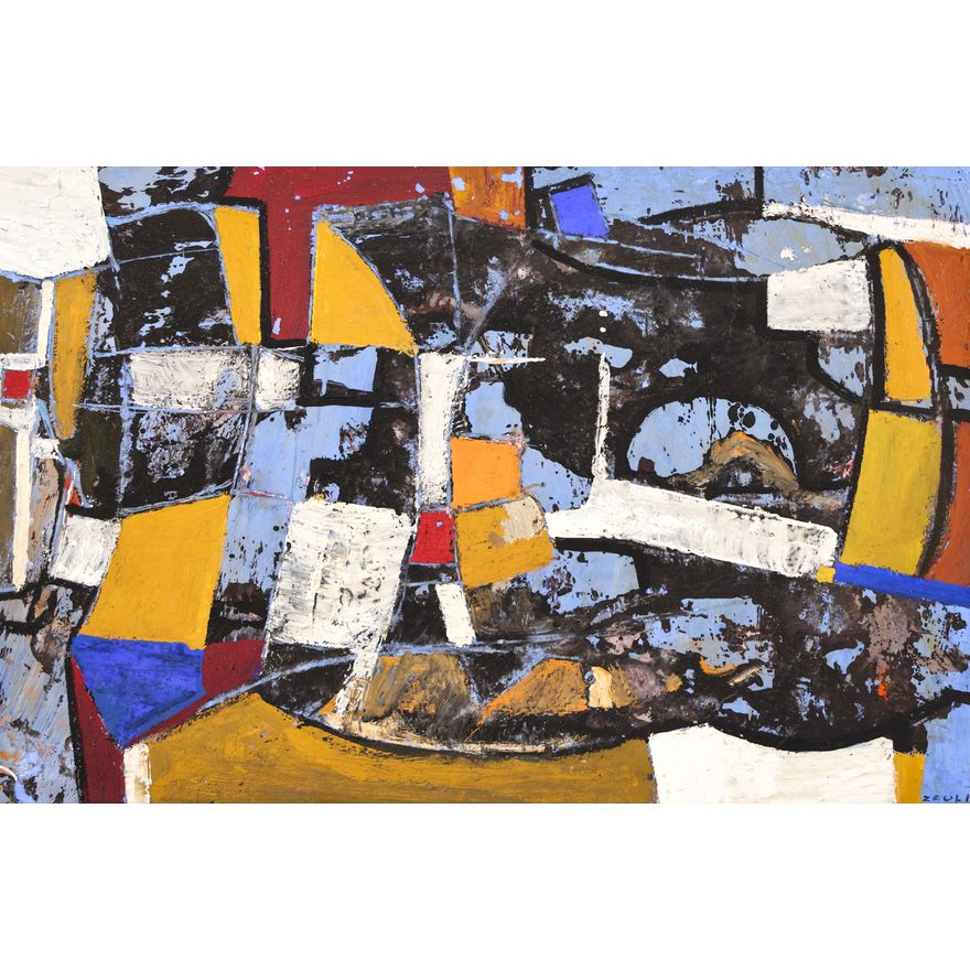 Carlo Zauli ''Untitled'' (Abstraction) 1950's Oil