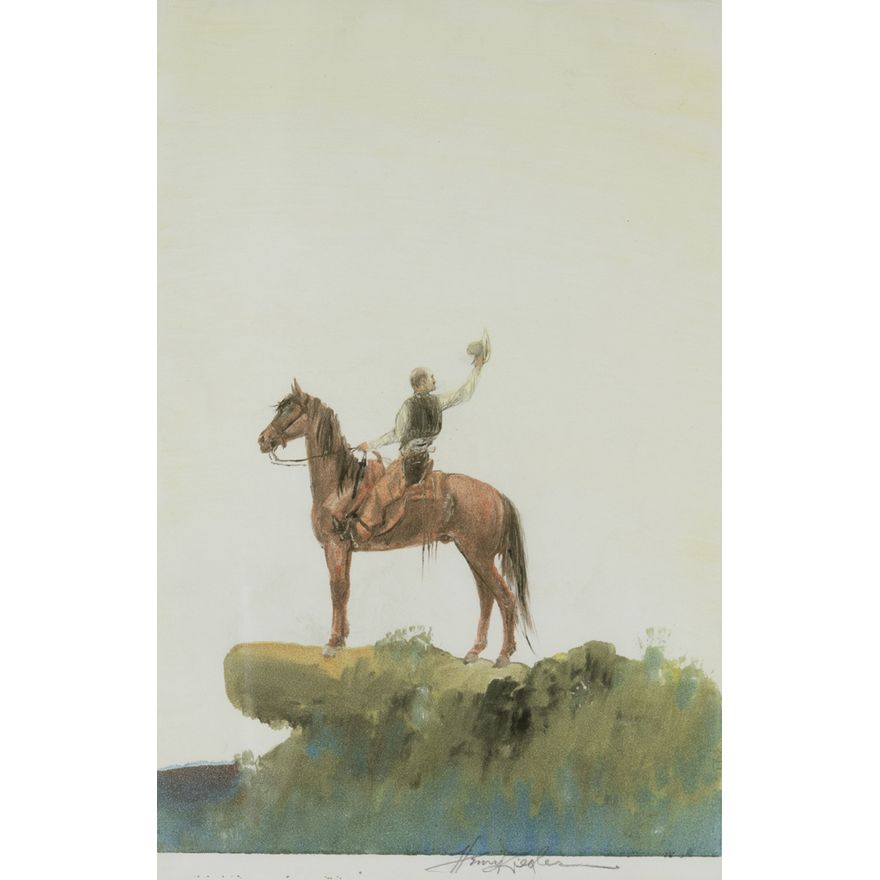 Henry Ziegler (1889-1968), Untitled (Cowboy Raising Hat)