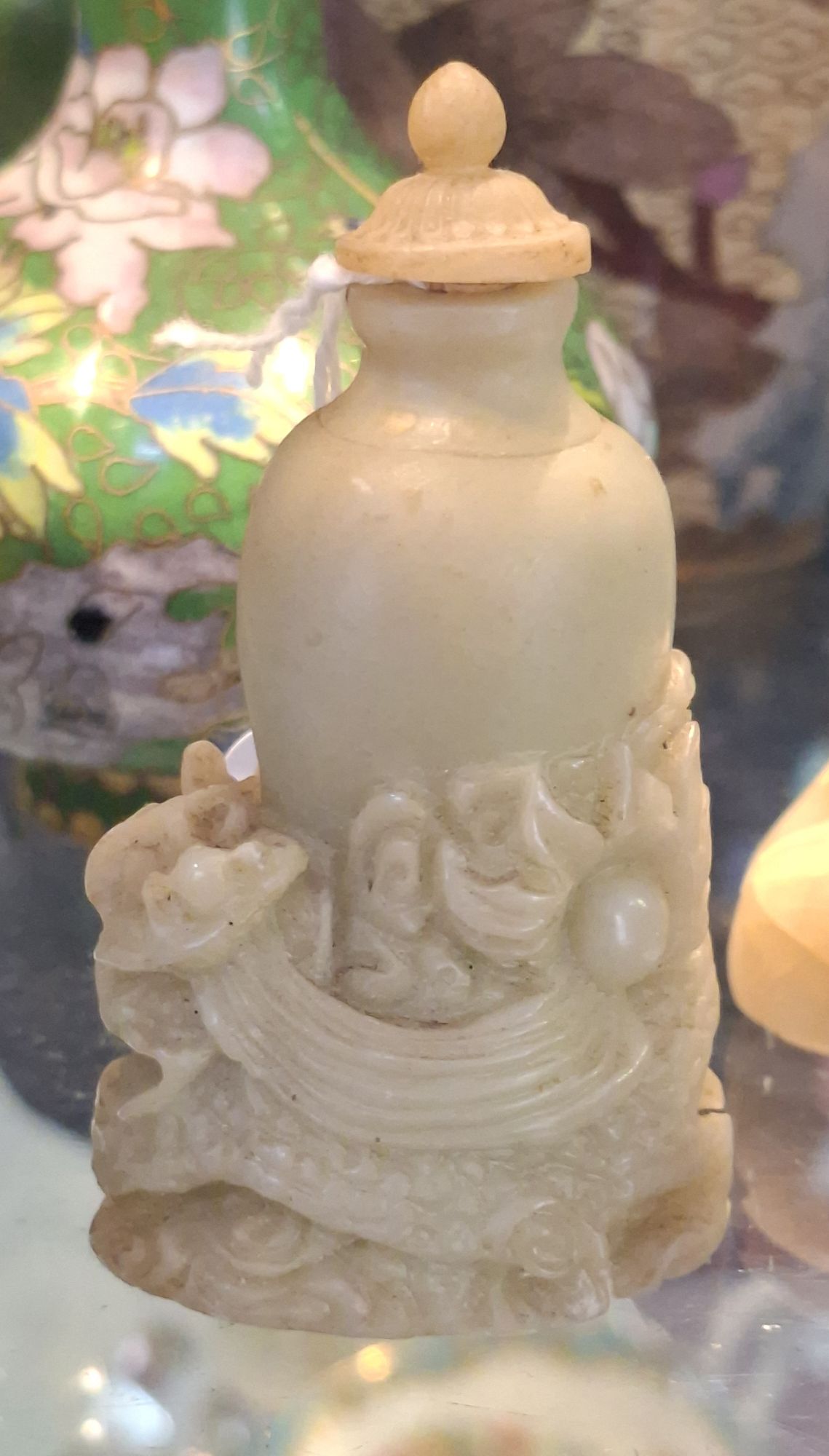 1225 · ORIENTAL SOAP STONE SNUFF BOTTLE