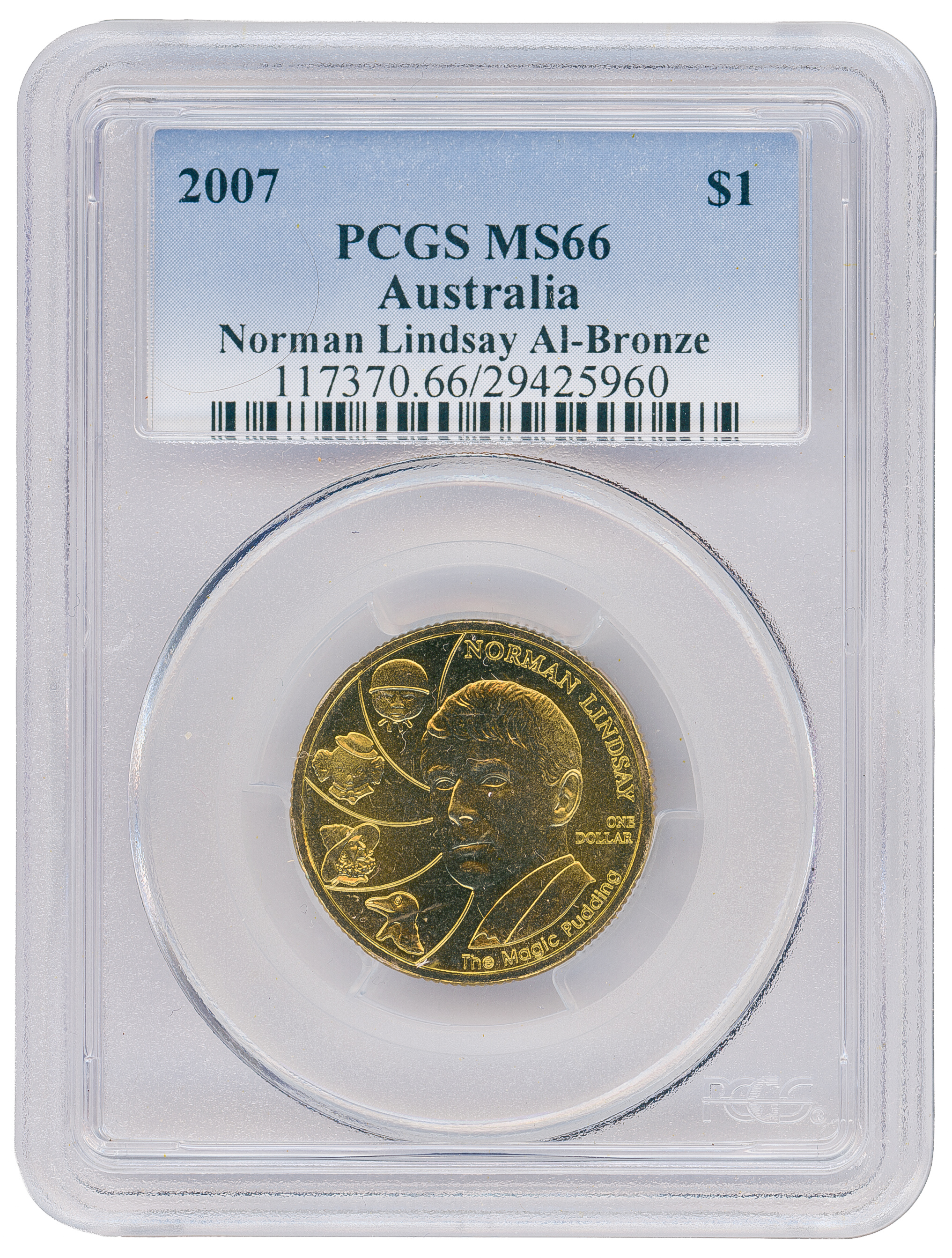Norman Lindsay, One Dollar, 2007, PCGS MS66