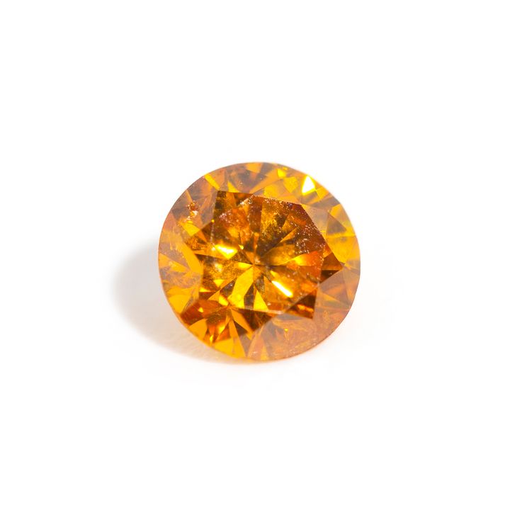 0.24 Carat Natural Bright Orange Diamond