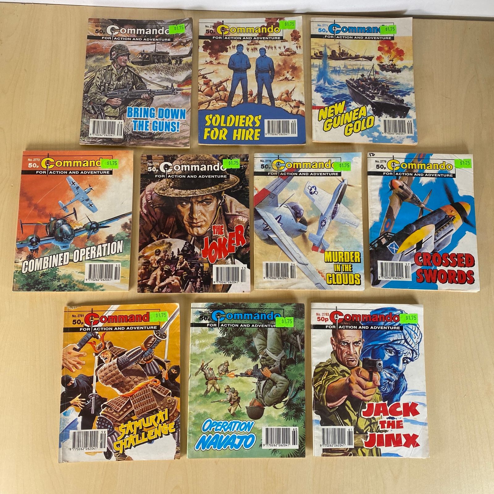 Commando War Comics Issues - 2761, 2762, 2763, 2772, 2775, 2776, 2777, 2781