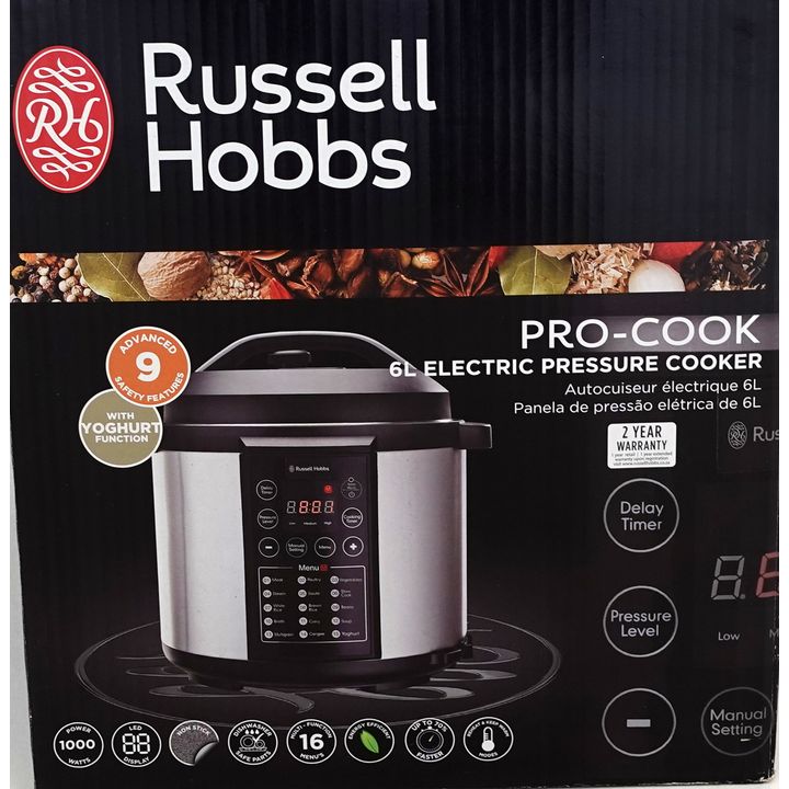 BOXED RUSSELL HOBBS PRO-COOK 6L ELECTRIC PRESSURE COOKER