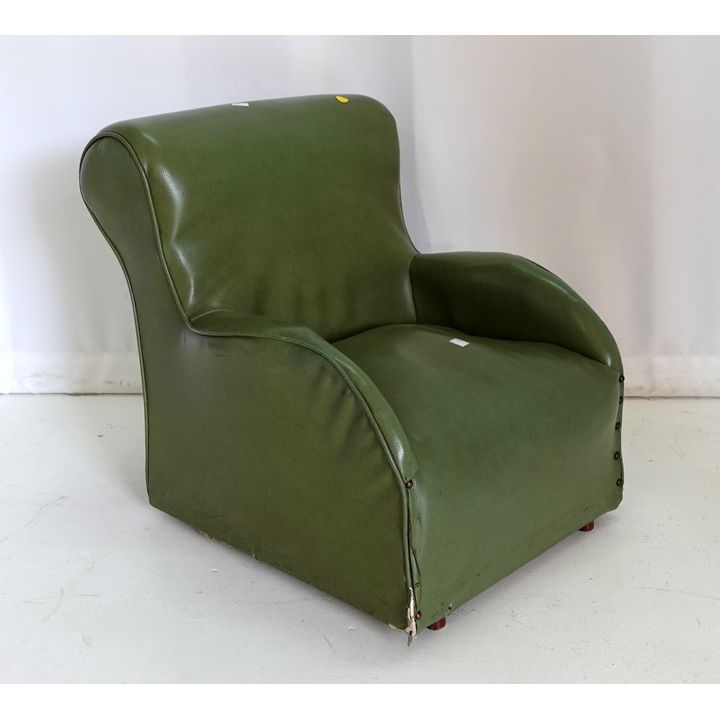 VINYL UPHOLSTERED CHILD'S CHAIR
