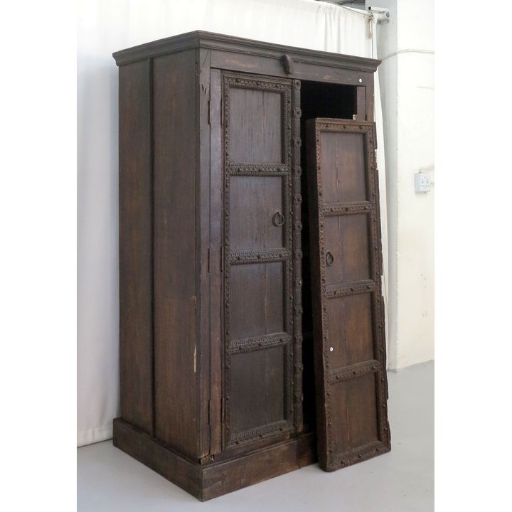 HEAVY INDIAN TWO-DOOR CABINET