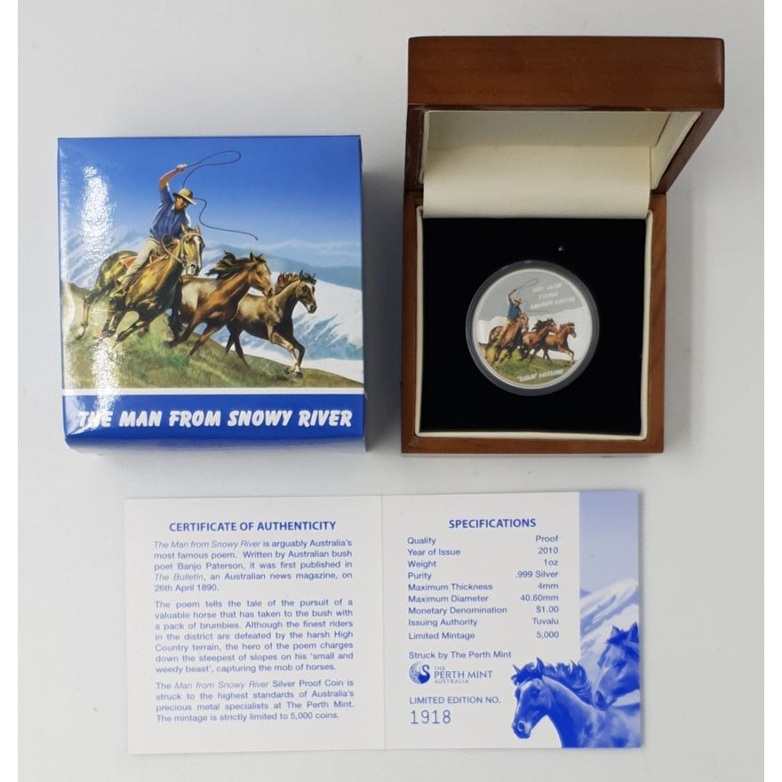 Silver 1oz. Proof Coin - The Man from Snowy River