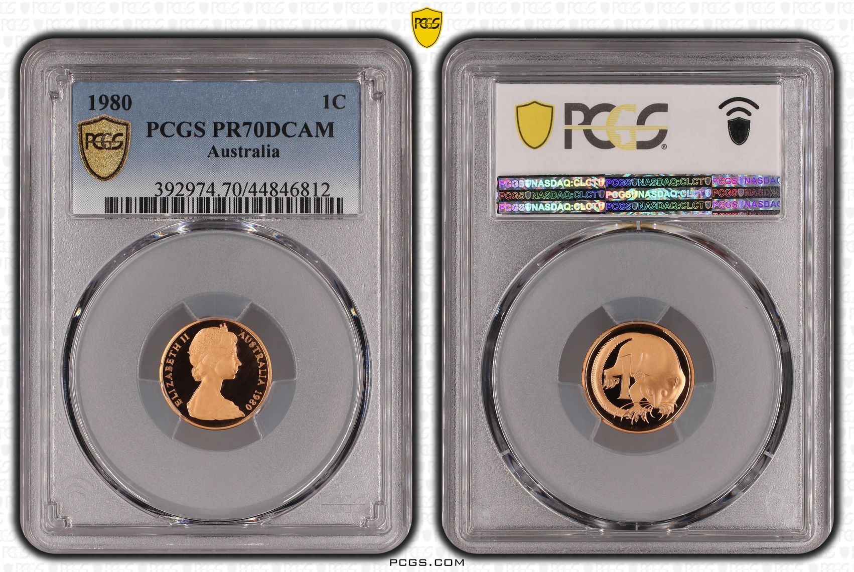 1980 Australia One Cent, 1c PCGS - PR70DCAM POP 20/0 -812