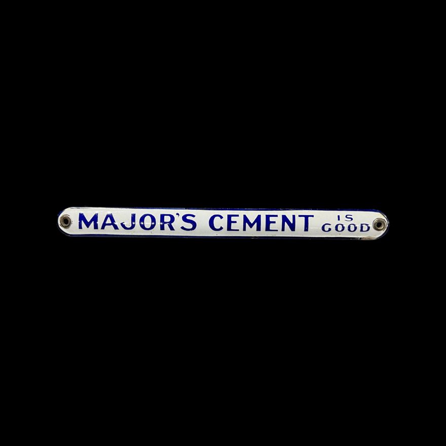 Majors Cement Is Good Porcelain Curve Sign