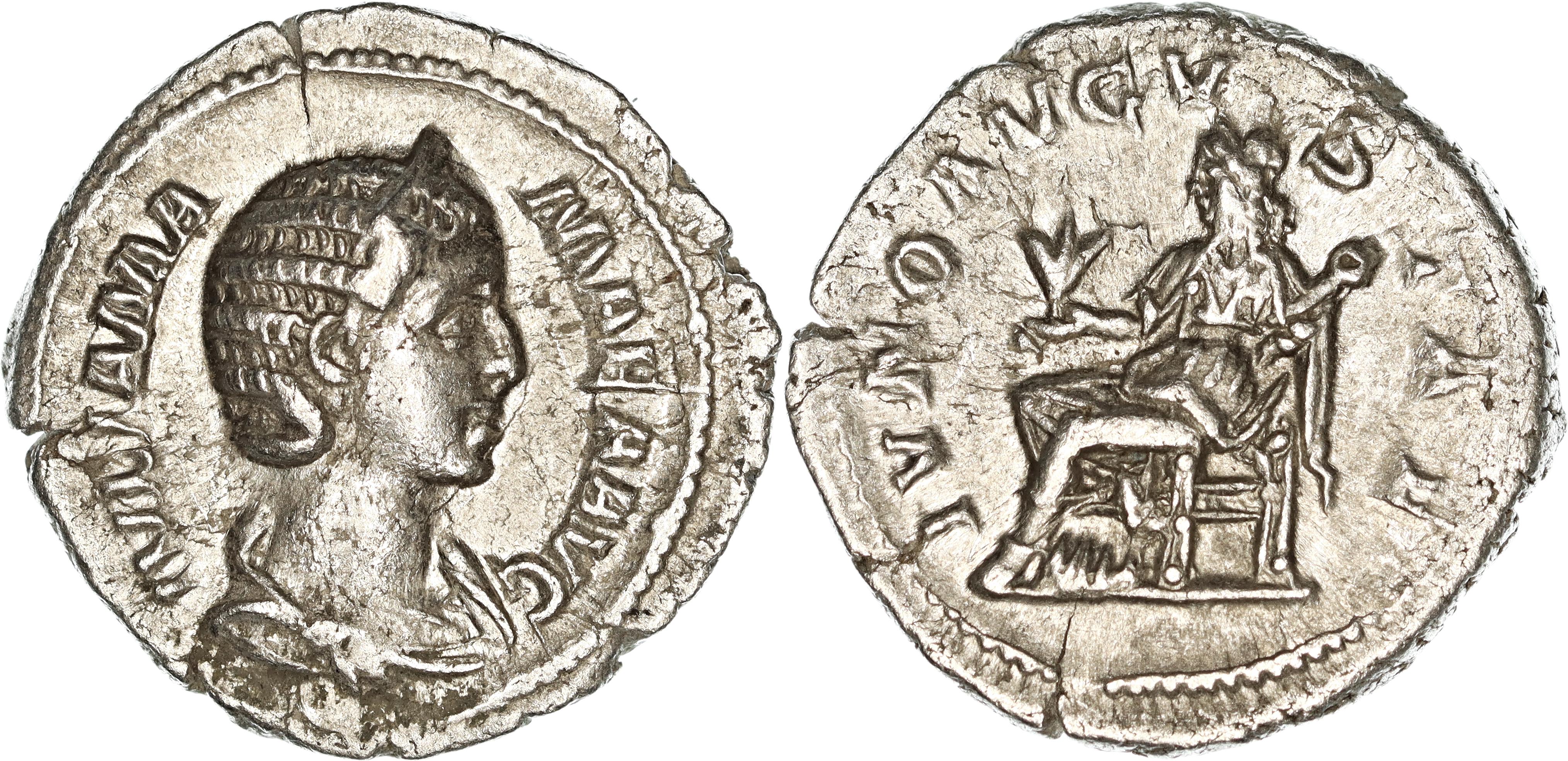 Roman Empire, Julia Mamaea, Silver Denarius, 231 AD, gVF
