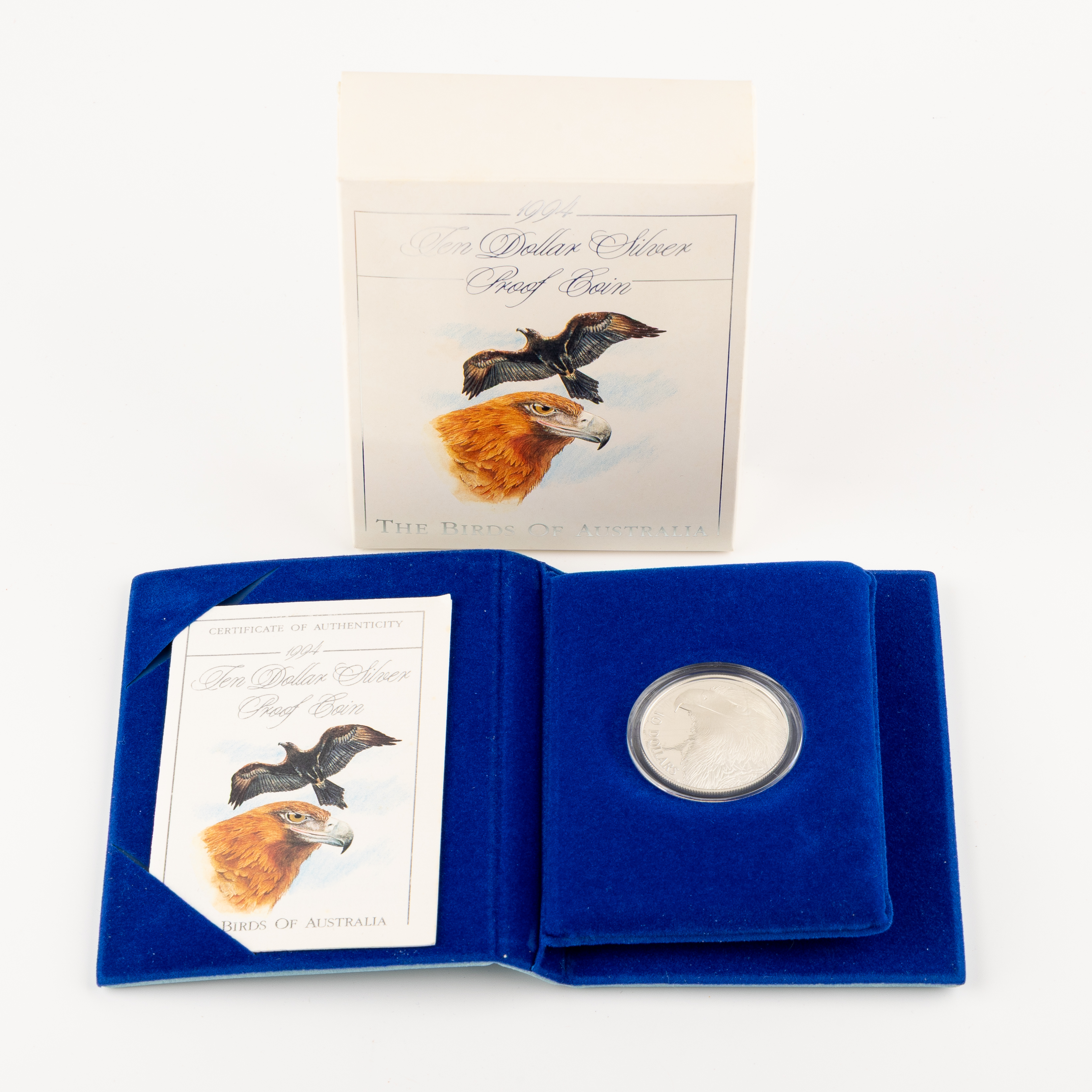 Birds of Australia Piedfort Silver Proof Coin, Cert 1000/1000, Ten Dollars, 1994, PCGS