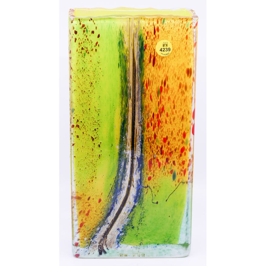 Kosta? Swedish Glass Rectanglar Vase- 12''