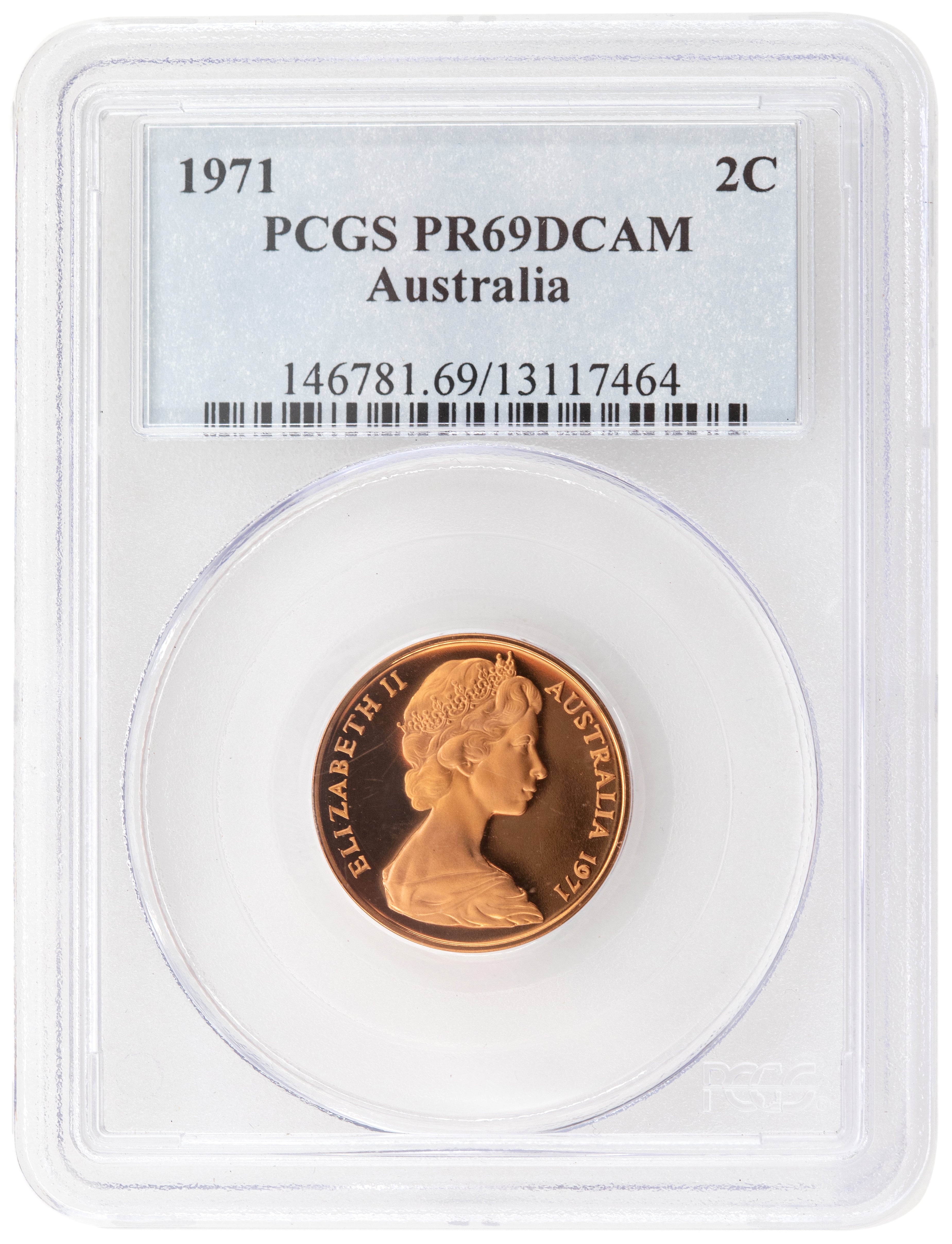 27 · 1971 Australia Two Cent, 2c PCGS - PR69DCAM -464