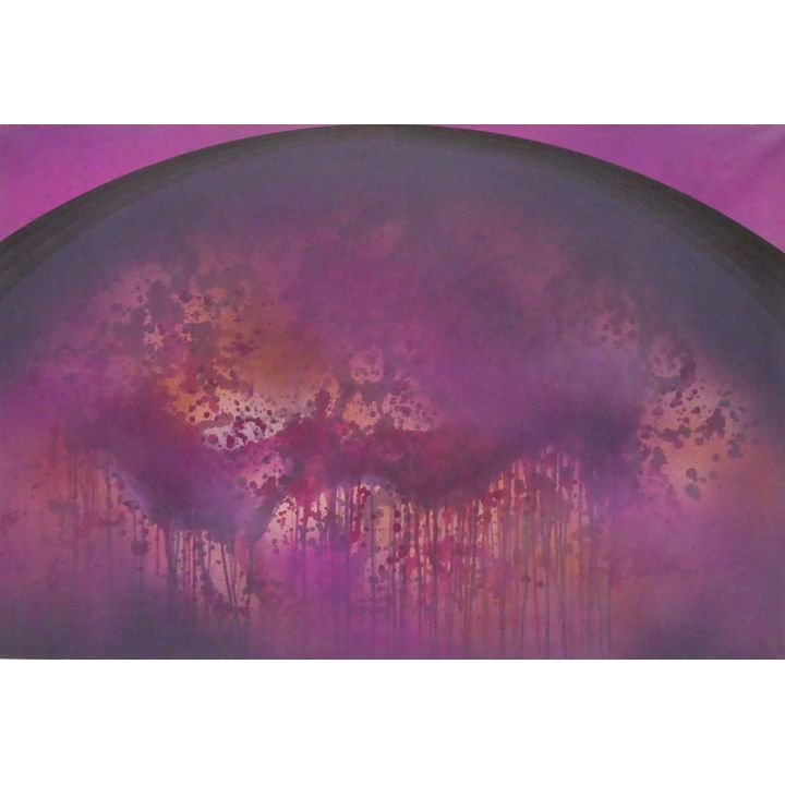 James Leong (1929-2011 American) ''Entrance'' (Purple) 1972