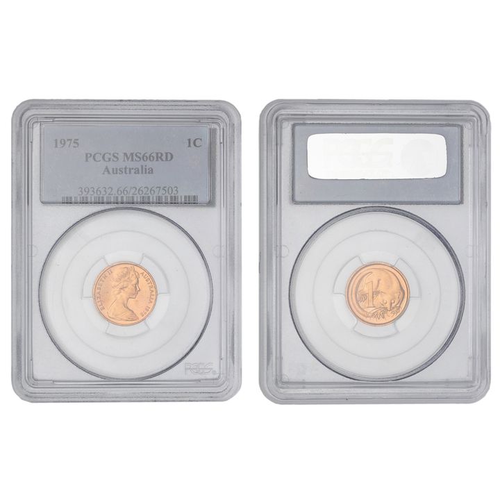 Elizabeth II, One Cent, 1975, PCGS MS66RD