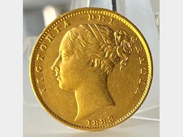 1883 VICTORIA YOUNG HEAD SYDNEY MINT SHIELD GOLD SOVEREIGN