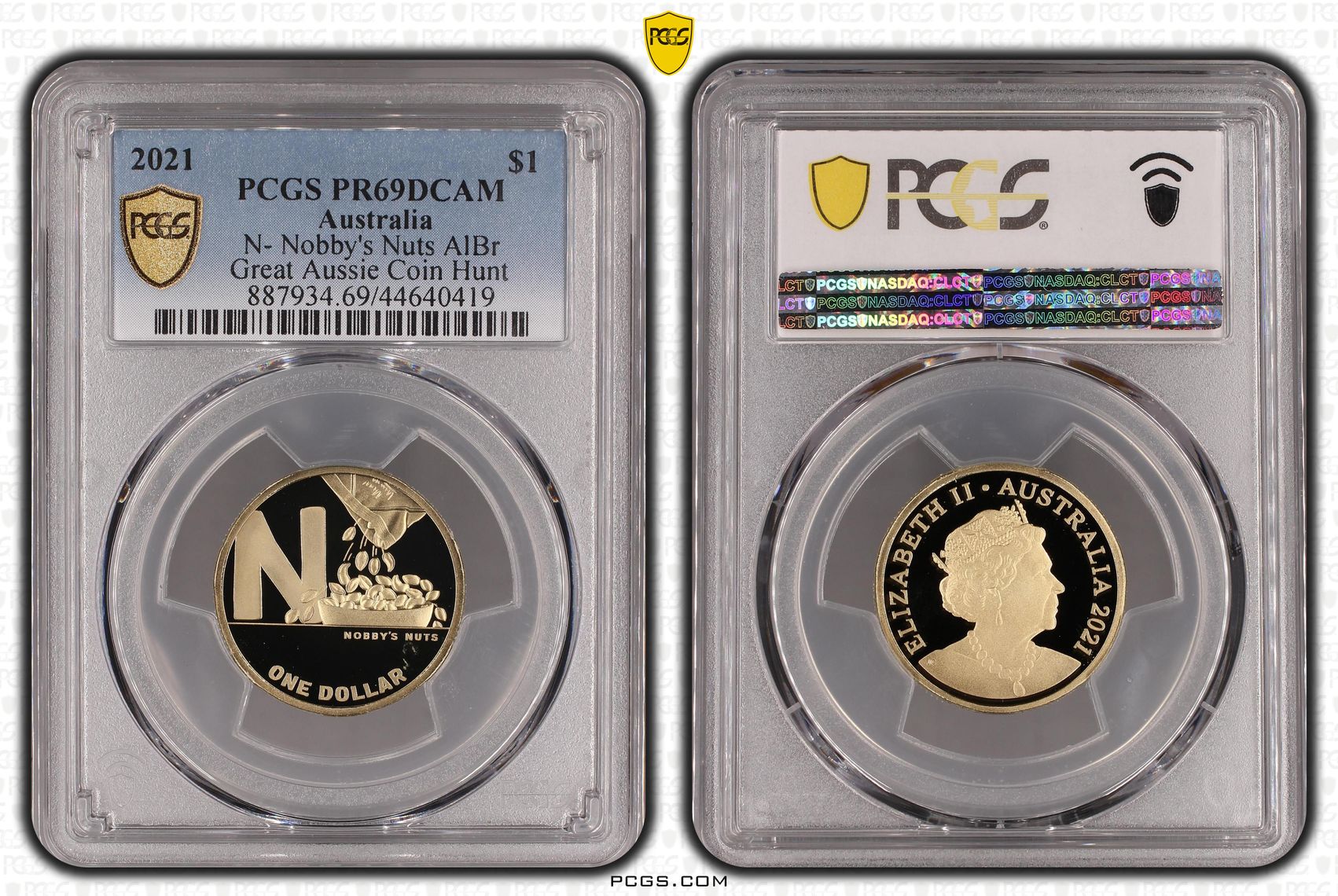 2021 Australia One Dollar, $1 N- Nobby's Nuts AlBr PCGS - PR69DCAM -419