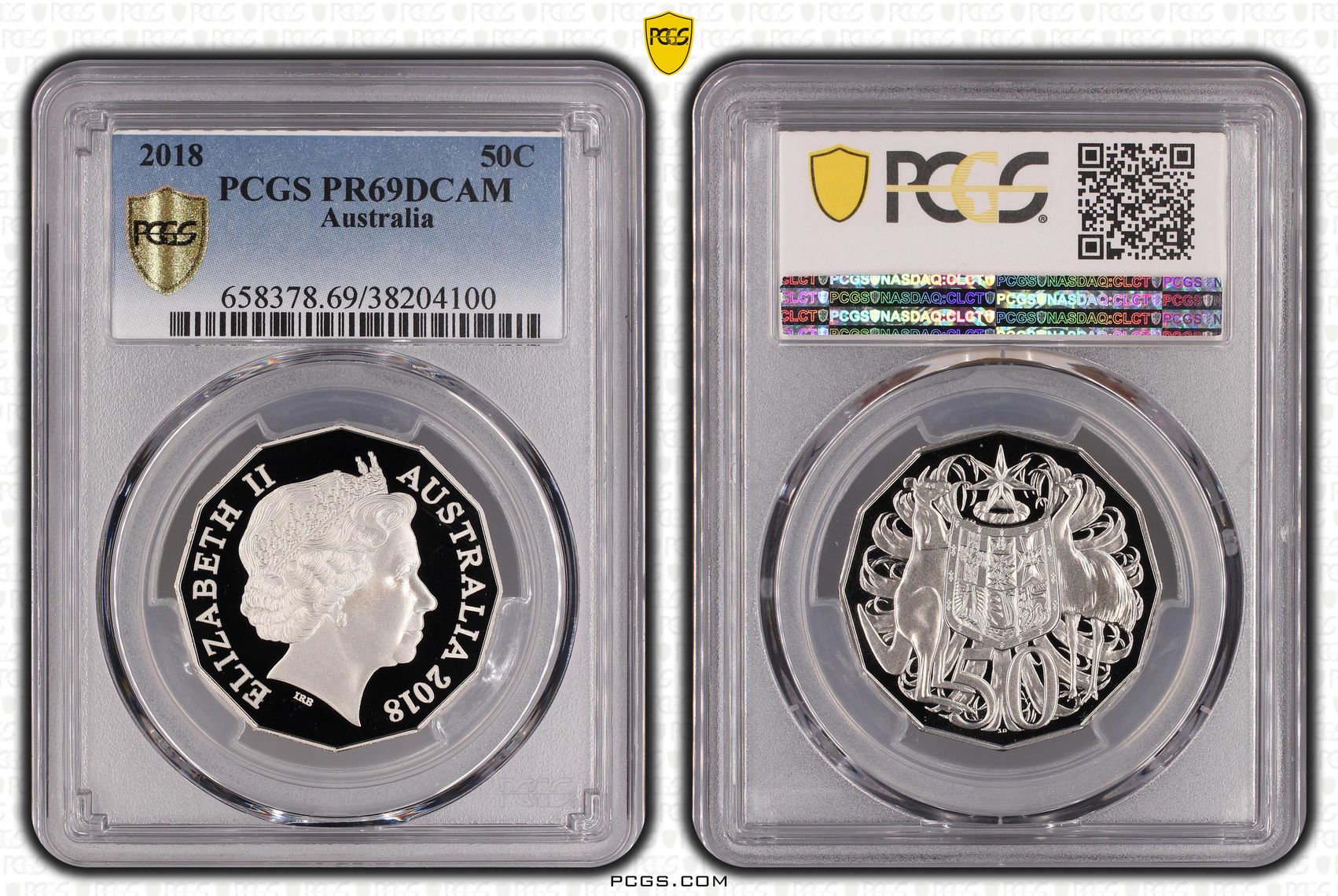 2018 Australia Fifty Cent, 50c PCGS - PR69DCAM -100