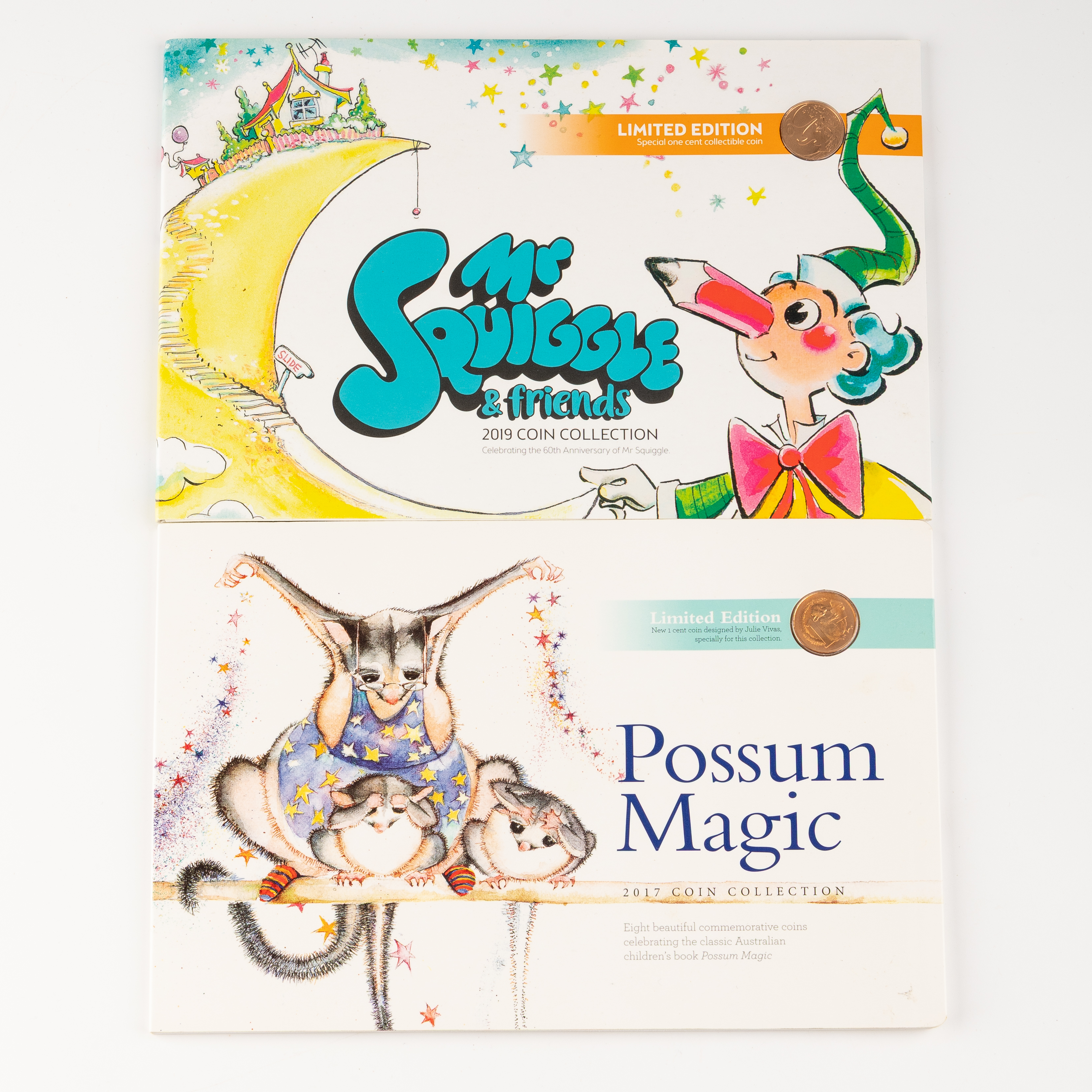 Elizabeth II, RAM - Possum Magic & Mr Squiggle, One Cent - Two Dollars, 2017 - 2019, UNC