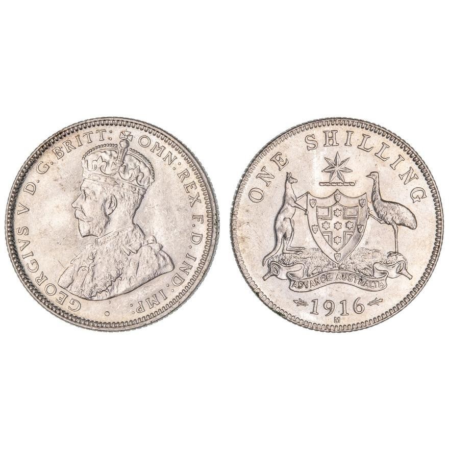 George V, Shilling, 1916-M, CHU