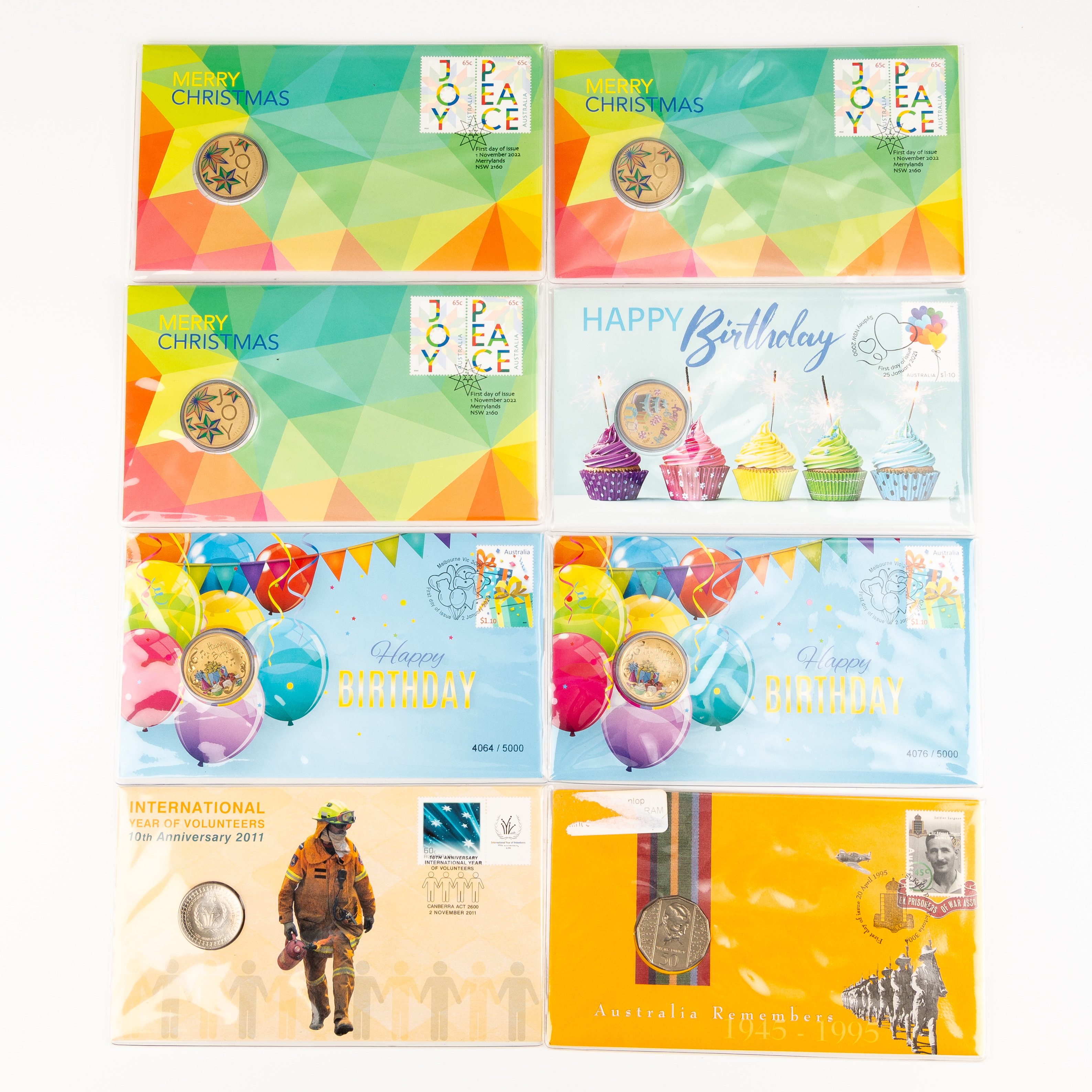 Elizabeth II, Various, Twenty Cents - One Dollar, 1995 - 2022, UNC