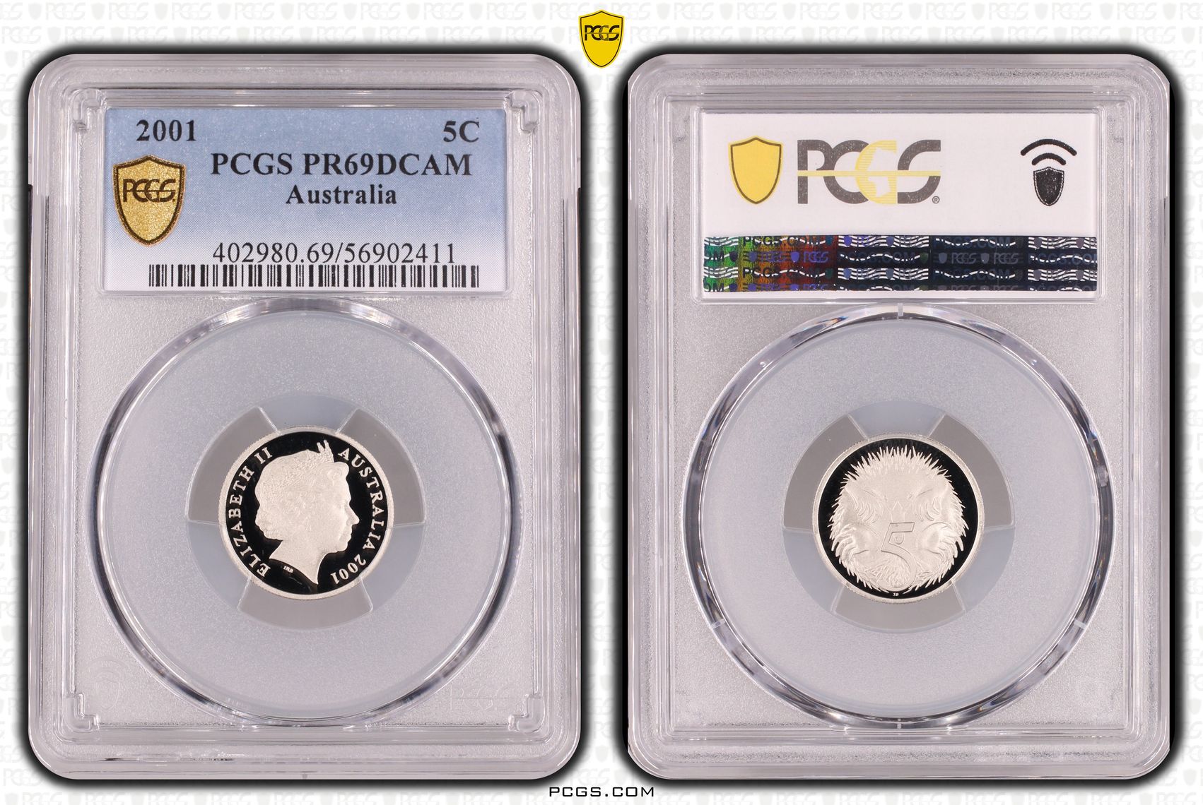 Five Cent, 2001, PCGS PR69DCAM