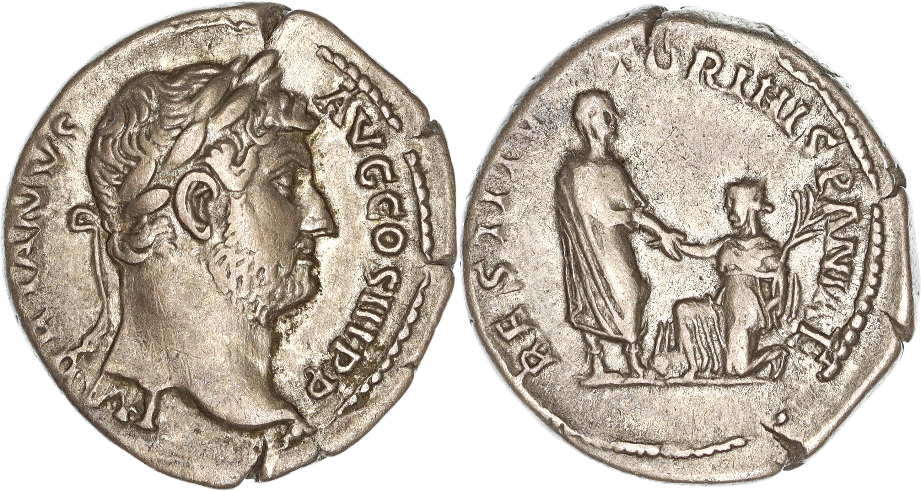 Roman Empire, Hadrian, Silver Denarius, 130-133 AD, VF
