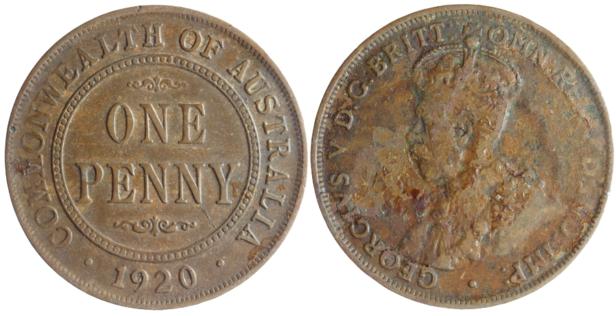 Penny 1920 Dot Above Top Scroll