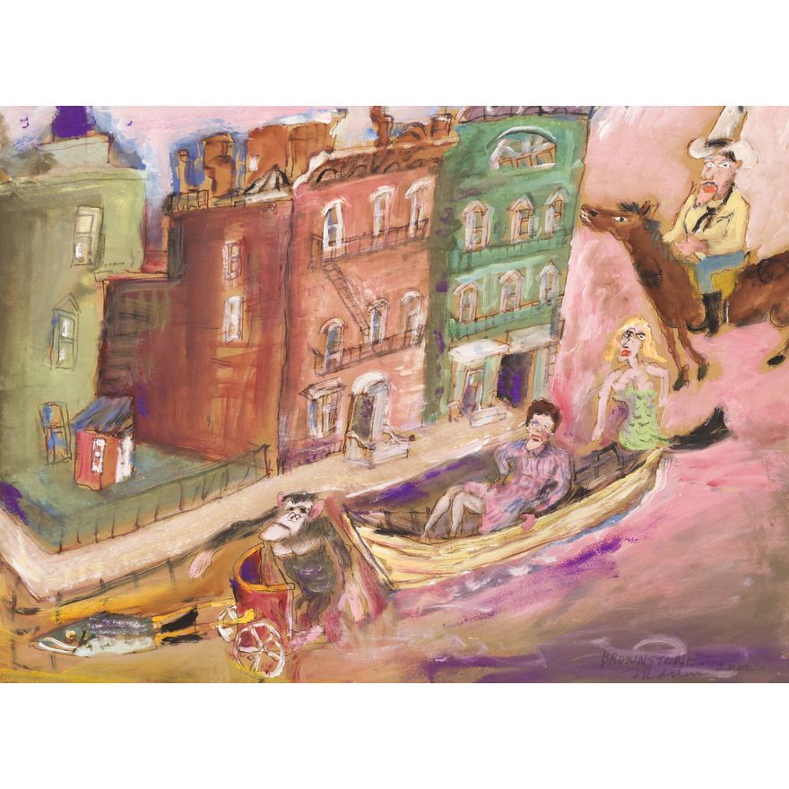 James Martin ''Brownstone'' 2002 Gouache