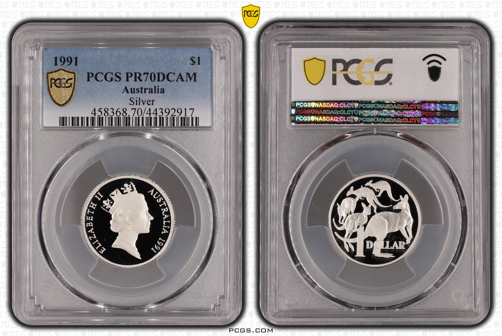 1991 Australia One Dollar, $1 Silver Proof Silver PCGS - PR70DCAM POP 39/0 -917