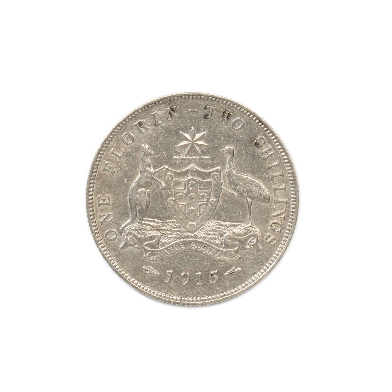 1027. · George IV, Florin, 1915, gVF