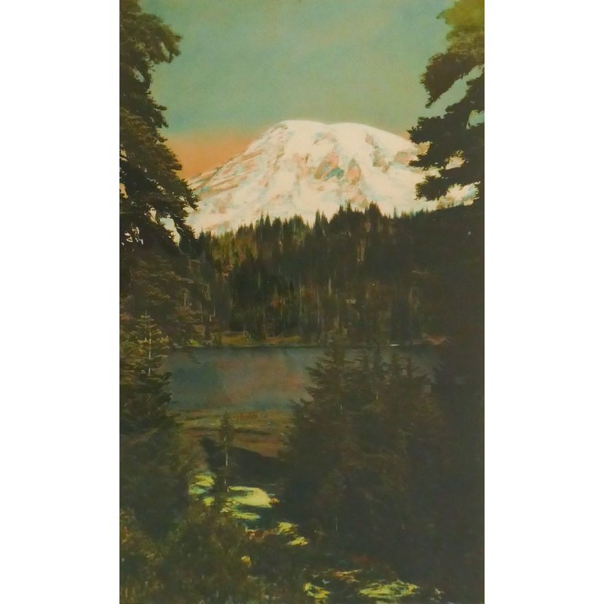 J. Boyd Ellis ''Mount Rainier'' Tinted Photograph Framed 27''x20''