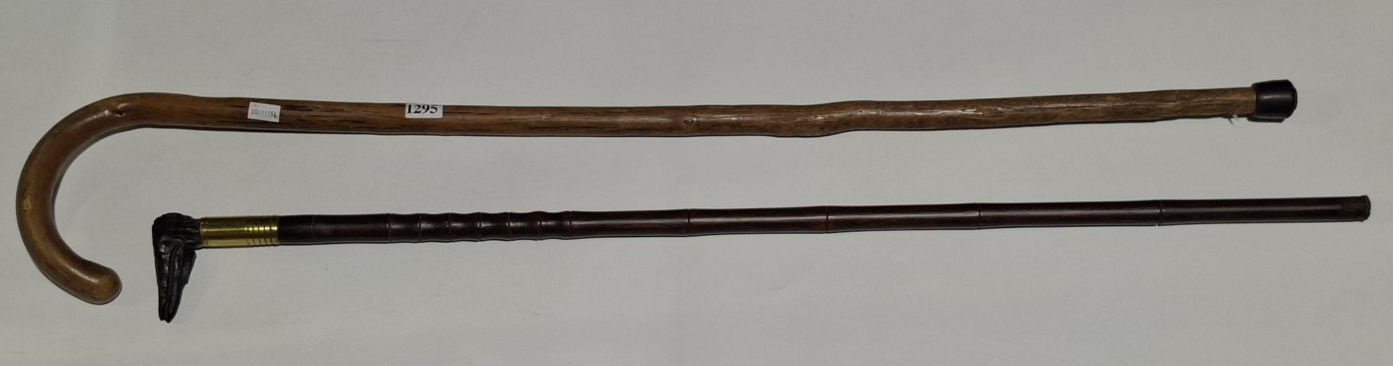 Two Wooden Walking Sticks