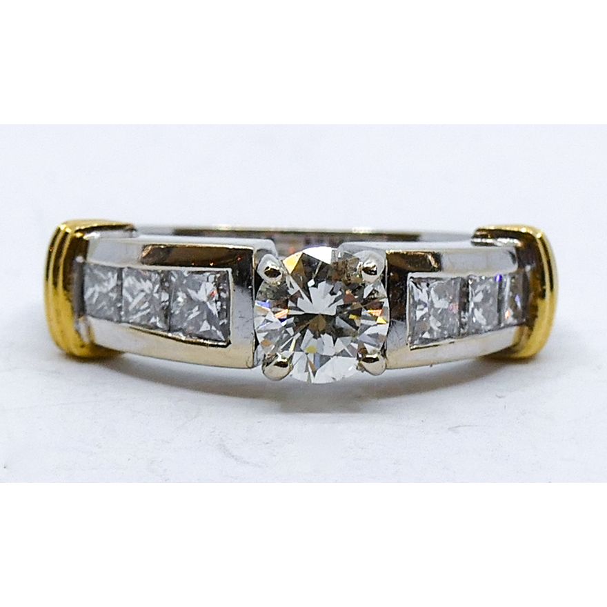 Ladies .65ct Diamond 14k/18k Ring Size 6