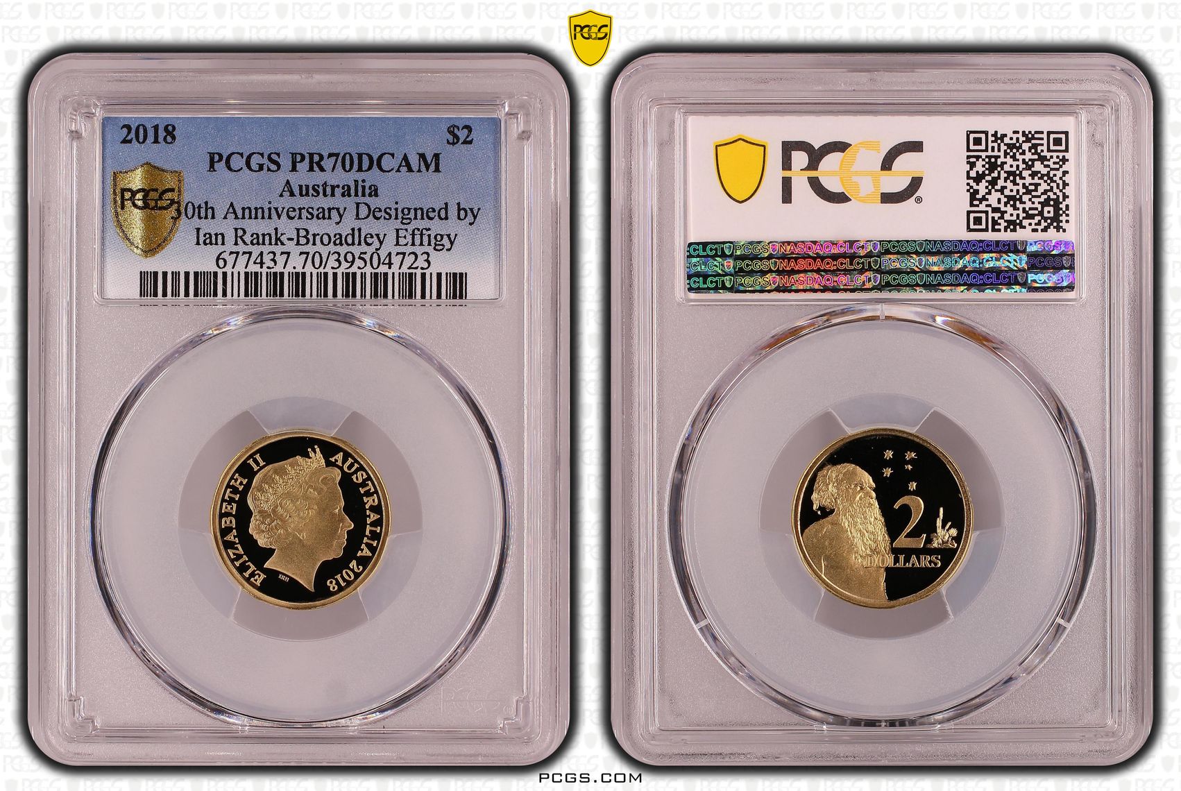 30th Anniversary Designed by Ian Rank-Broadley, Two Dollar, 2018, PCGS PR70DCAM