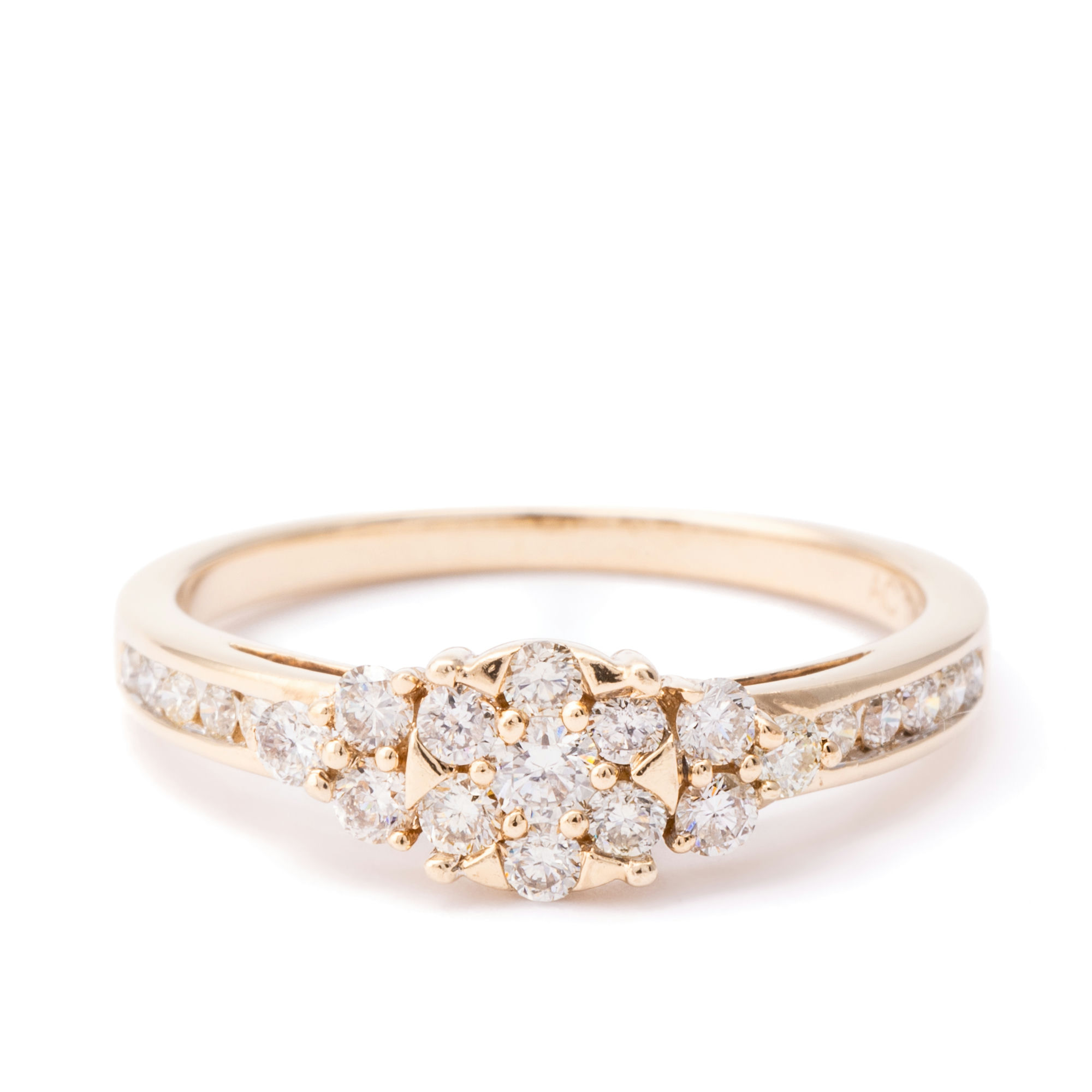 Diamond Cluster Ring 9ct Gold,