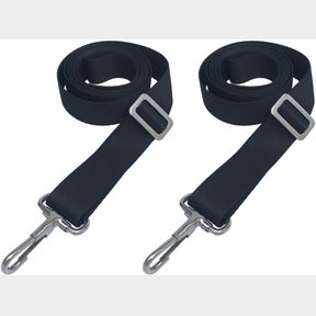 2 PCS ADJUSTABLE BIMINI BOAT TOP STRAPS WITH LOOPS AND SINGLE SNAP HOOK - 28"~60" STAINLESS STEEL BOAT AWNING HARDWARE