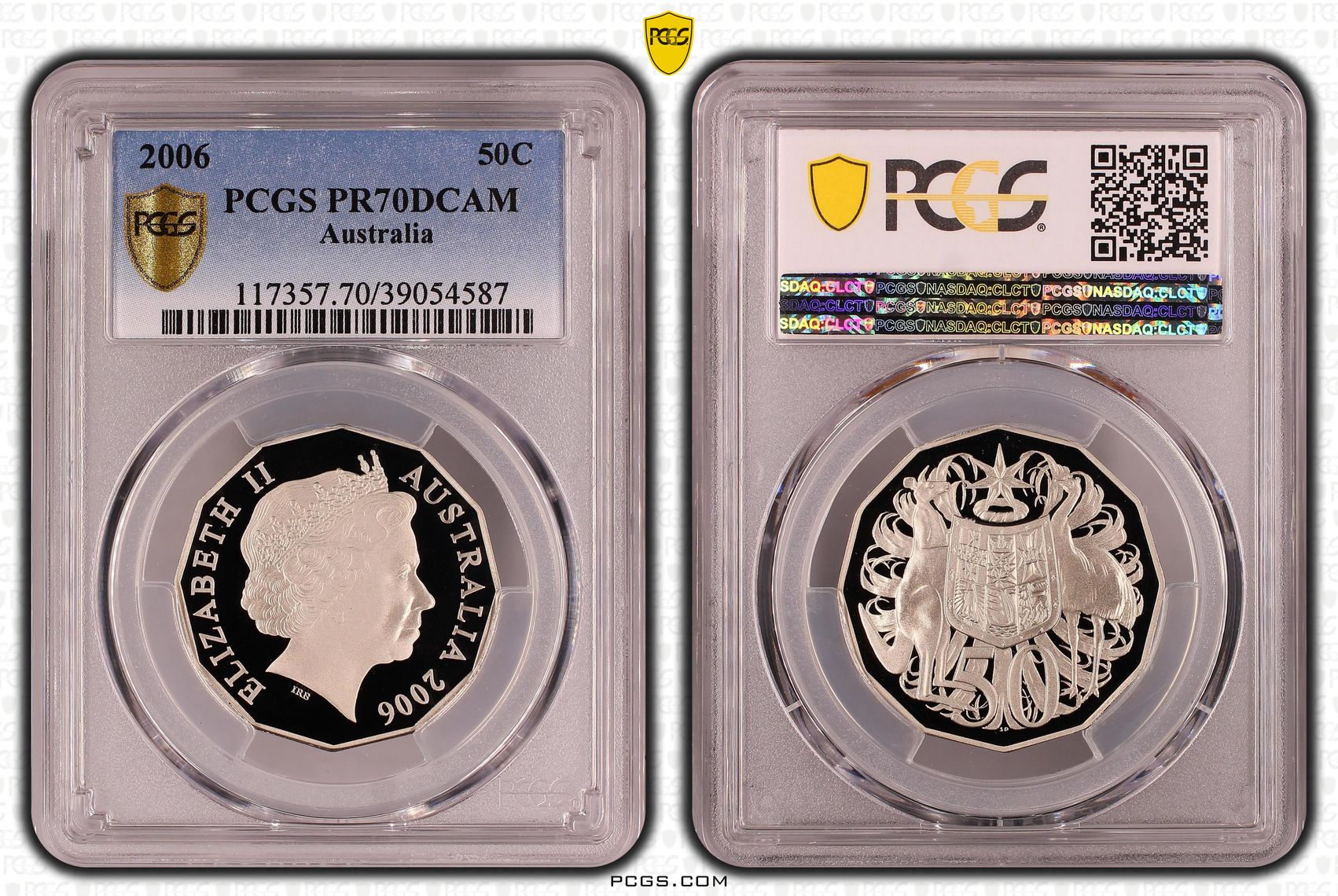 307 · 2006 Australia Fifty Cent, 50c PCGS - PR70DCAM POP 26/0 -587