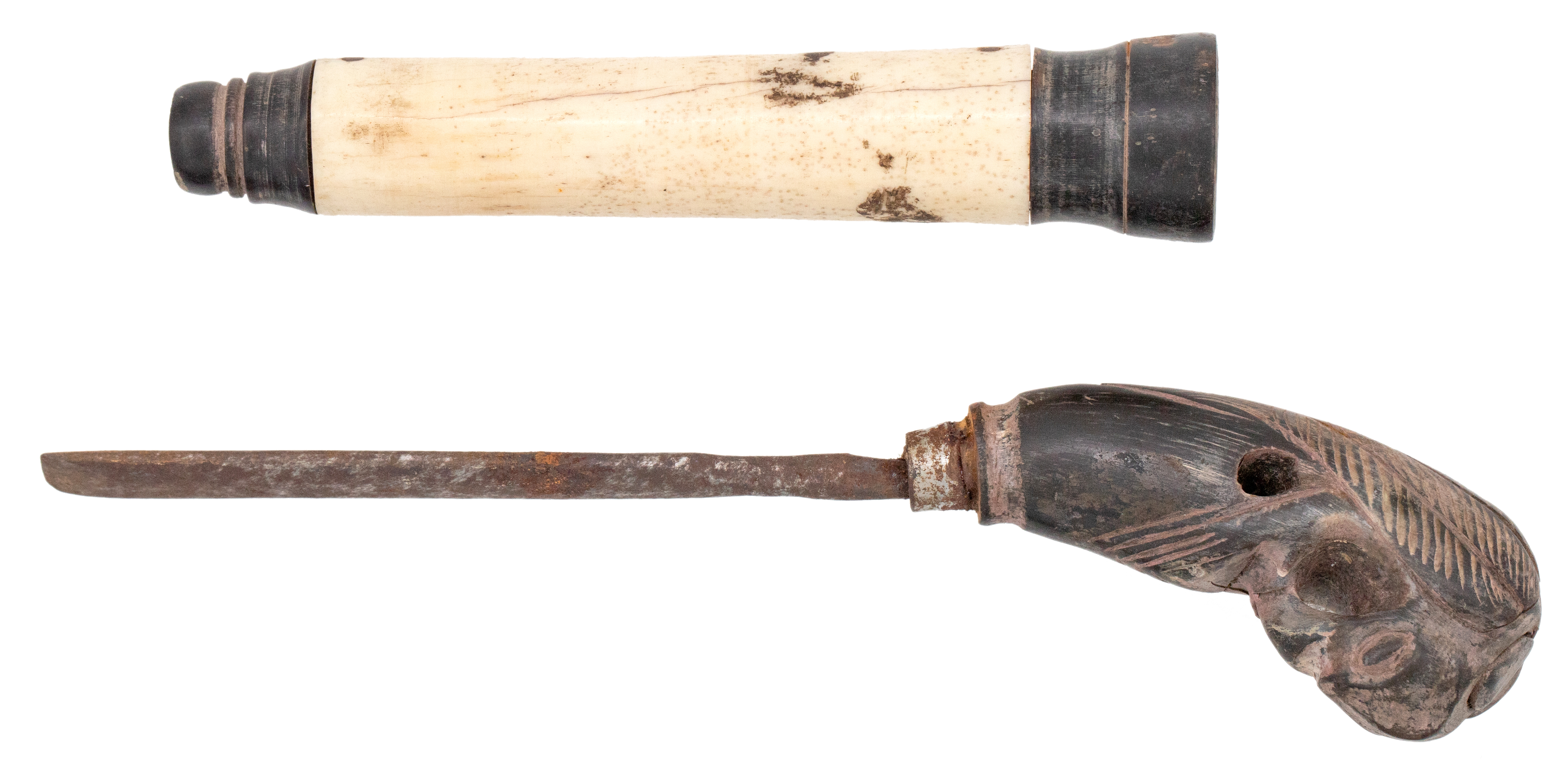 Indonesia, Lombok Culture, Bone & Horn Betel Nut Crusher, c.1900, VGC
