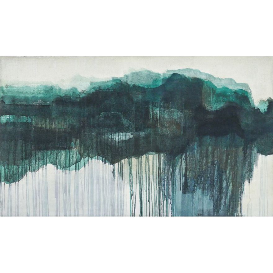 James Leong ''Into a Timeless Gorge'' 1950's Oil