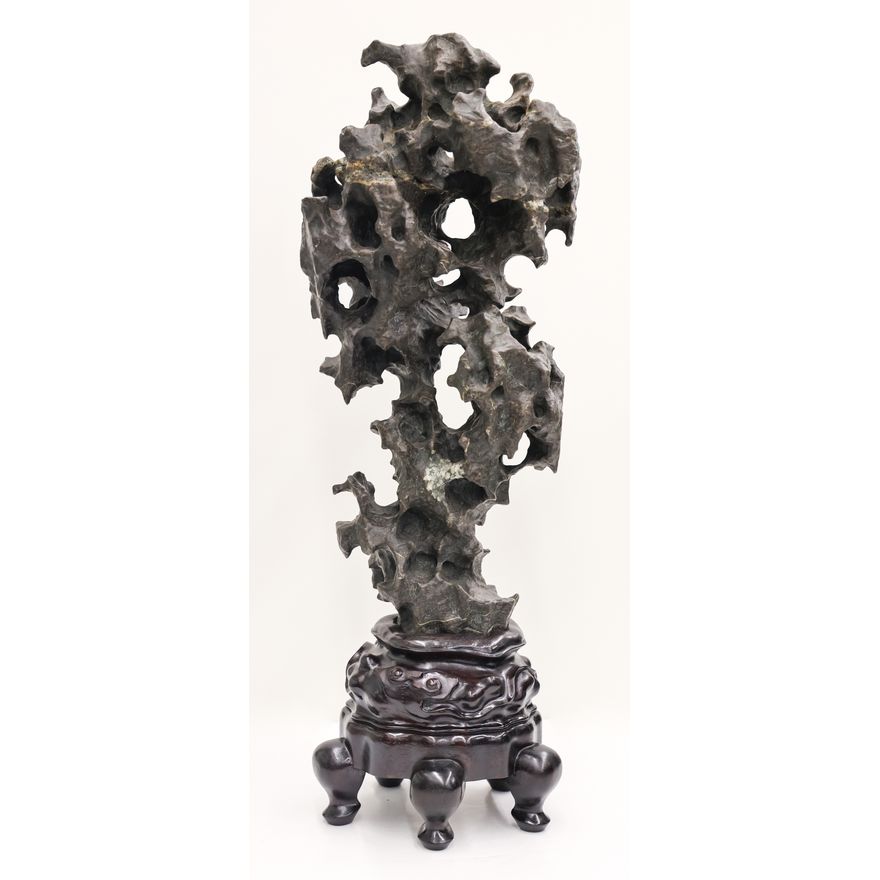 Chinese Stone Scholar's Rock on Stand