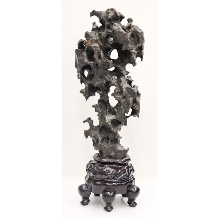 Chinese Stone Scholar's Rock on Stand