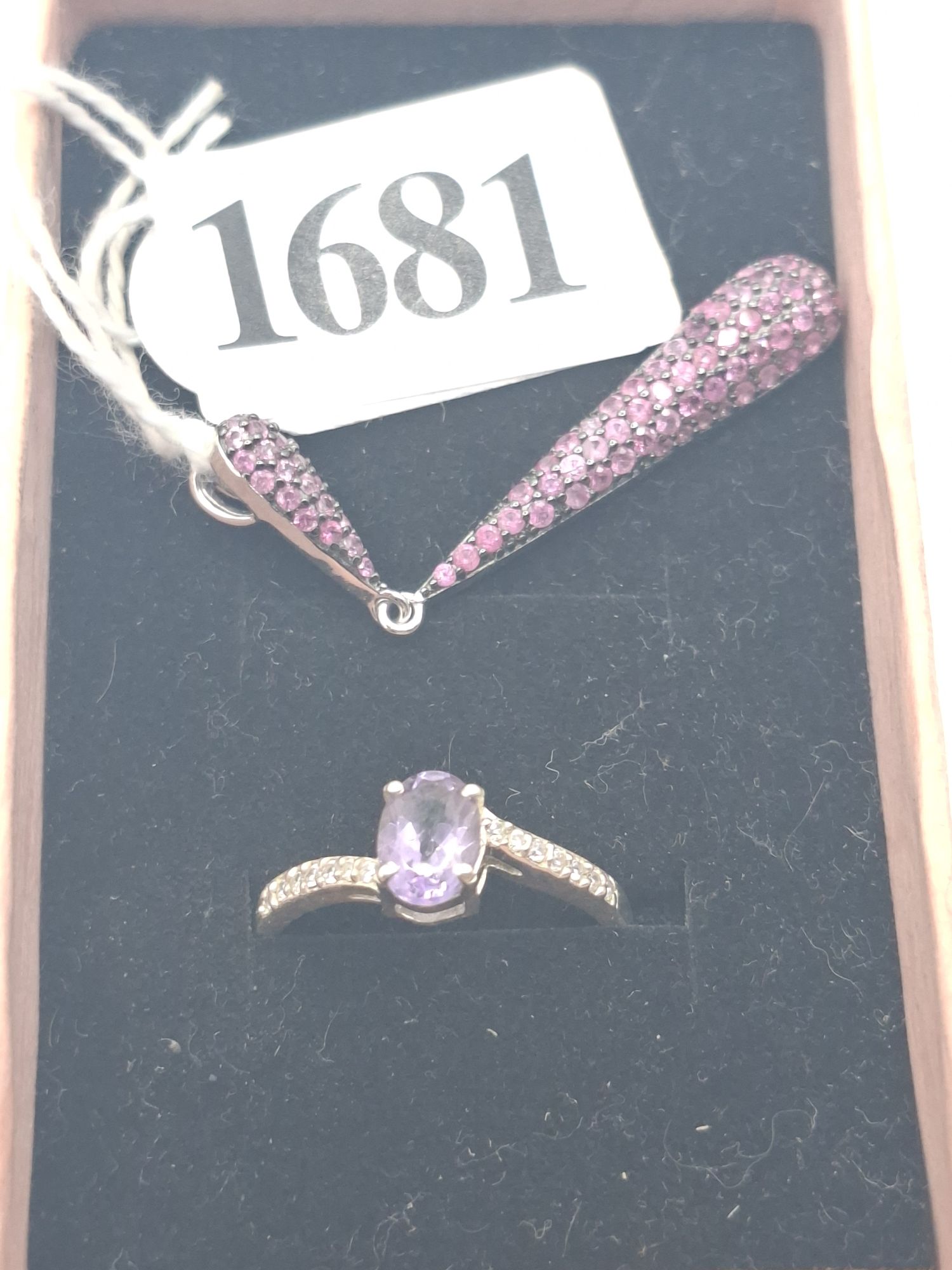Amethyst 925 Silver Ring And Pendant