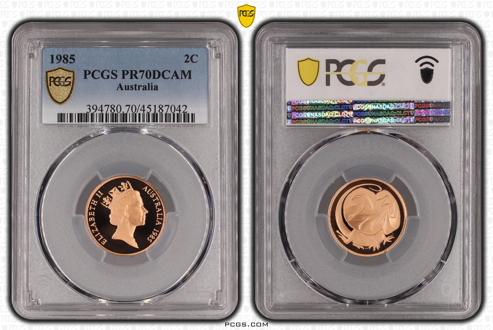 1985 Australia Two Cent, 2c PCGS - PR70DCAM POP 21/0 -042