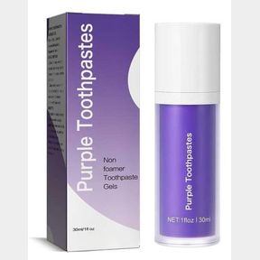 FOR TEETH WHITENING, WHITENING, PURPLE TOOTHPASTE, PURPLE TEETH WHITENING, TOOTH STAIN REMOVAL,TOOTH COLOUR CORRECTOR, TEETH