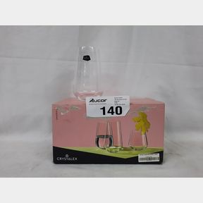 CRYSTALEX SANDRA CRYSTAL HIBALL GLASSES 440ML - SET OF 6 - CRYSTALEX - BOHEMIAN LEAD-FREE CRYSTAL GLASS